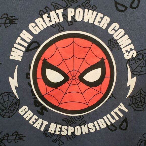 Marvel‎ Spider-Man Sweatshirt Boys Small Blue Cotton Super Hero Spider verse - Picture 2 of 9